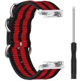 Ремешок UniCase Nylon для Huami Amazfit T-ReX 2 - Black / Red: фото 1 из 4
