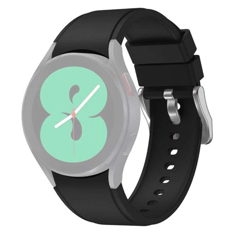 Ремінець UniCase Silicone Band для Samsung Galaxy Watch 4 / 4 Classic / 5 / 5 Pro / 6 / 6 Classic / 7 / FE - Black: фото 2 з 7