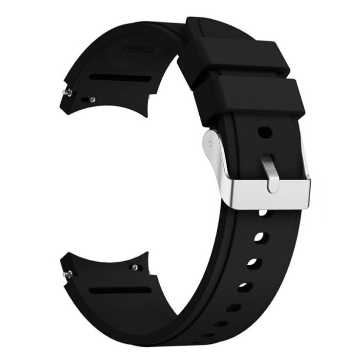 Ремінець UniCase Silicone Band для Samsung Galaxy Watch 4 / 4 Classic / 5 / 5 Pro / 6 / 6 Classic / 7 / FE - Black: фото 1 з 7