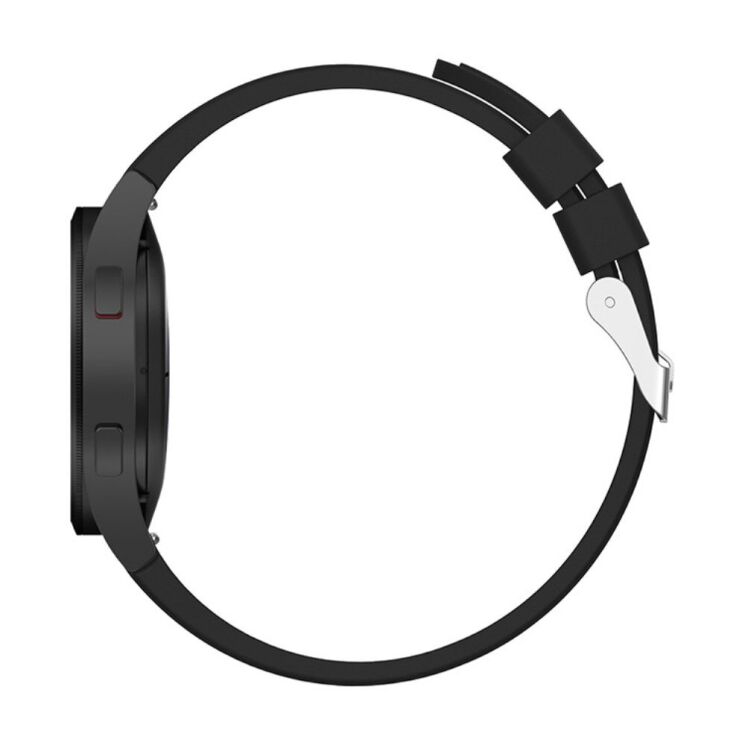 Ремінець UniCase Silicone Band для Samsung Galaxy Watch 4 / 4 Classic / 5 / 5 Pro / 6 / 6 Classic / 7 / FE - Black: фото 4 з 7