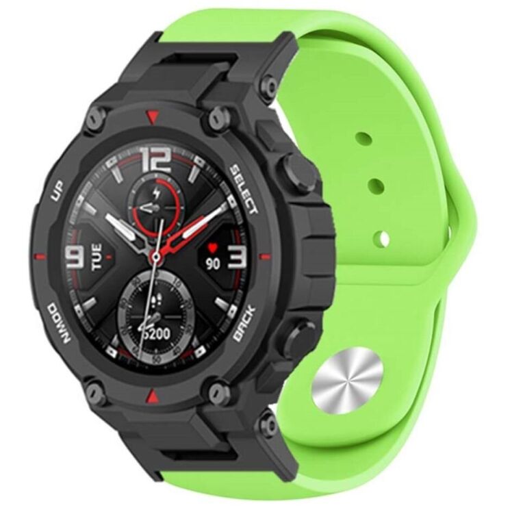 Ремешок UniCase Silicone Strap для Huami Amazfit T-ReX / T-ReX Pro - Fluorescent Green: фото 3 из 3