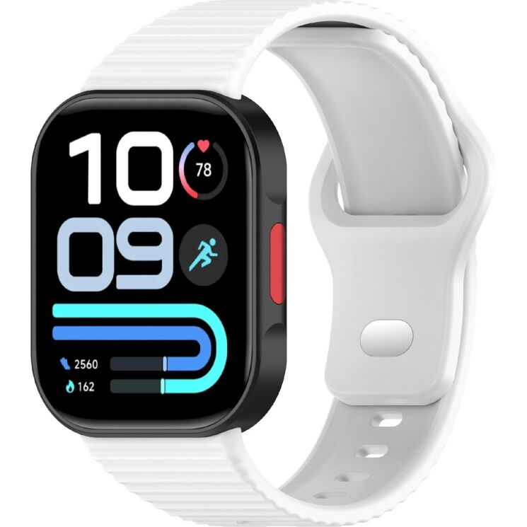 Ремешок UniCase Silicone Strap для Xiaomi Redmi Watch 6 / 6 Active / 6 Lite / 5 / 4 - White: фото 2 из 8
