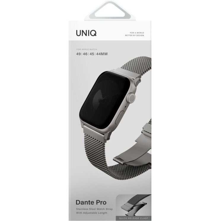 Ремінець UNIQ Dante Pro для Apple Watch 46 / 44 / SE 44 / 45 / Ultra / Ultra 2 (49mm) - Silver: фото 3 з 3