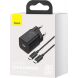 Мережевий зарядний пристрій Baseus Super Si Quick Charger (25W) + кабель Type-C to Type-C (3A, 1m) TZCCSUP-L — Black (141804B). Фото 8 з 22