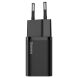 Мережевий зарядний пристрій Baseus Super Si Quick Charger (25W) + кабель Type-C to Type-C (3A, 1m) TZCCSUP-L — Black (141804B). Фото 5 з 22