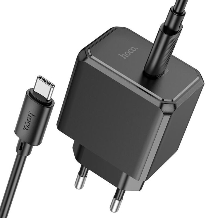 Мережевий зарядний пристрій Hoco CS15A (30W) + кабель Type-C to Type-C - Black: фото 5 з 9