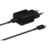 Мережевий зарядний пристрій Samsung 15W Power Adapter + кабель Type-C to Type-C (EP-T1510XBEGRU) - Black (141851B)