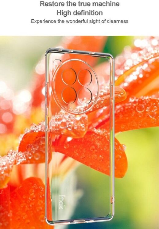 Силиконовый чехол IMAK UX-5 Series для OnePlus Ace 3 Pro - Transparent: фото 6 из 9