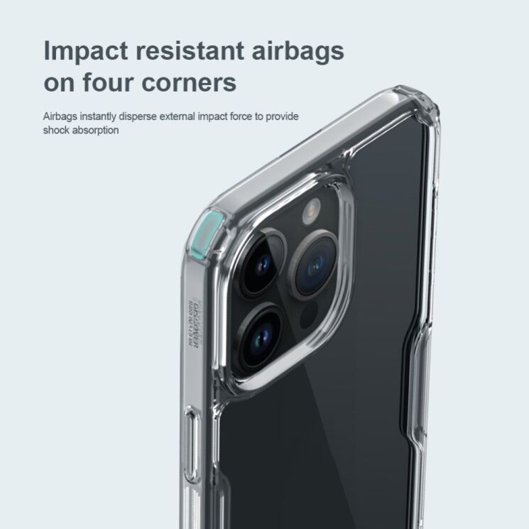 Силиконовый чехол NILLKIN Nature TPU Pro для Apple iPhone 15 Pro Max - Blue: фото 13 из 19