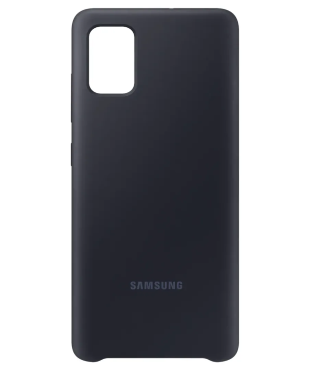 Силиконовый чехол Silicone Cover для Samsung Galaxy A51 (А515) EF-PA515TBEGRU - Black: фото 5 из 9