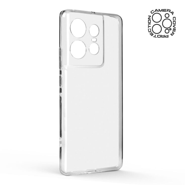 Силиконовый (TPU) чехол ArmorStandart Air Series для Motorola Edge 50 Pro - Clear: фото 2 из 6