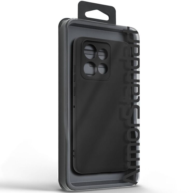 Силиконовый (TPU) чехол ArmorStandart Matte Slim Fit для Motorola Moto G75 - Black: фото 3 из 5