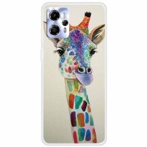 Силіконовий (TPU) чохол Deexe Life Style для Motorola Moto G13 - Colorful Giraffe: фото 1 з 3