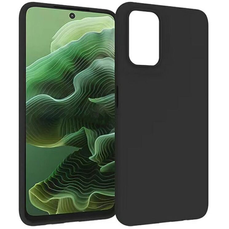 Силиконовый (TPU) чехол Deexe Matte Case для Motorola Moto G35 - Black: фото 1 из 4