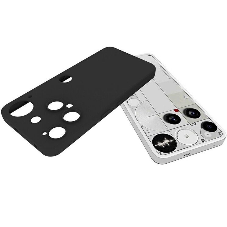Силіконовий (TPU) чохол Deexe Matte Case для Nothing Phone (3) - Black: фото 4 з 5