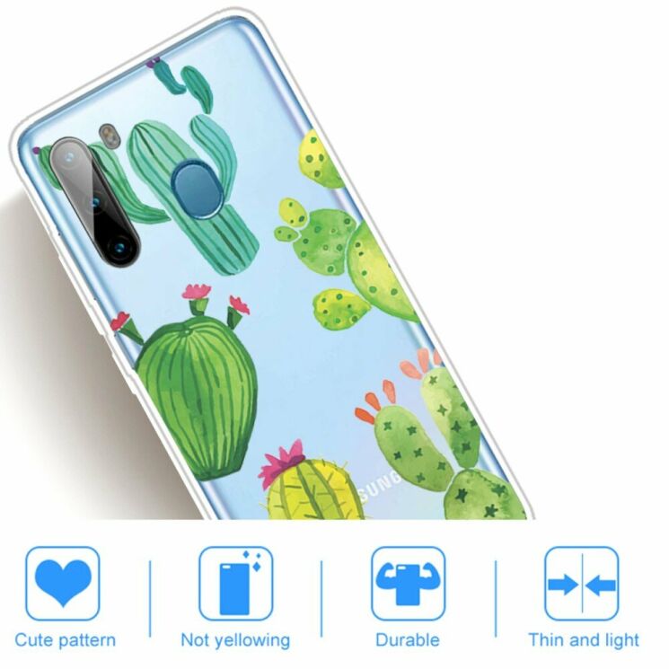 Силіконовий (TPU) чохол Deexe Pretty Glossy для Samsung Galaxy A21 (A215) - Cactus: фото 4 з 4