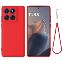 Силиконовый (TPU) чехол Deexe Silicone Case для Motorola Edge 70 Fusion - Red: фото 1 из 9