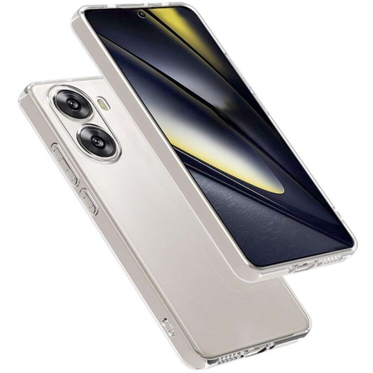 Силіконовий (TPU) чохол Deexe UltraThin для Xiaomi Poco X7 Pro - Transparent: фото 2 з 4