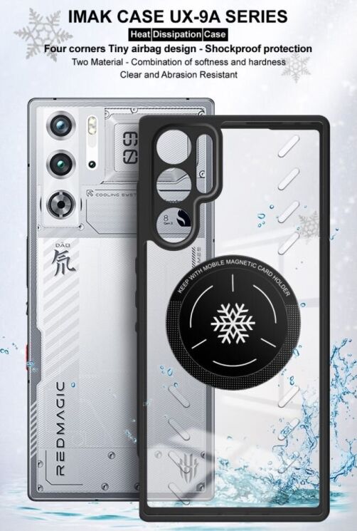 Силиконовый (TPU) чехол IMAK UX-9A Series для ZTE Nubia Red Magic 9 Pro - Black: фото 10 из 15