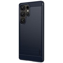 Силиконовый (TPU) чехол MOFI Carbon Fiber для Samsung Galaxy S25 Ultra (S938) - Blue: фото 1 из 9