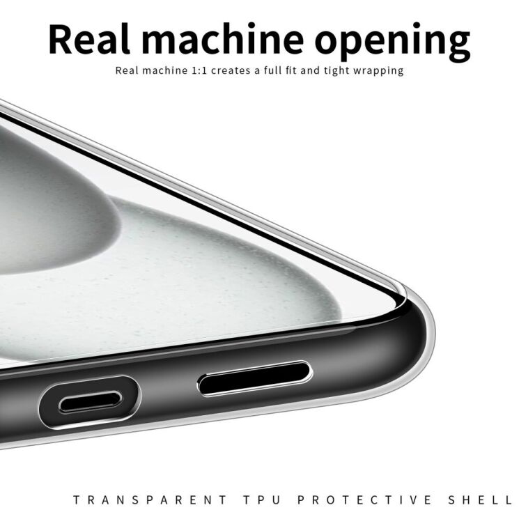Силиконовый (TPU) чехол MOFI Thin Guard для Apple iPhone 16 Plus - Transparent: фото 9 из 11