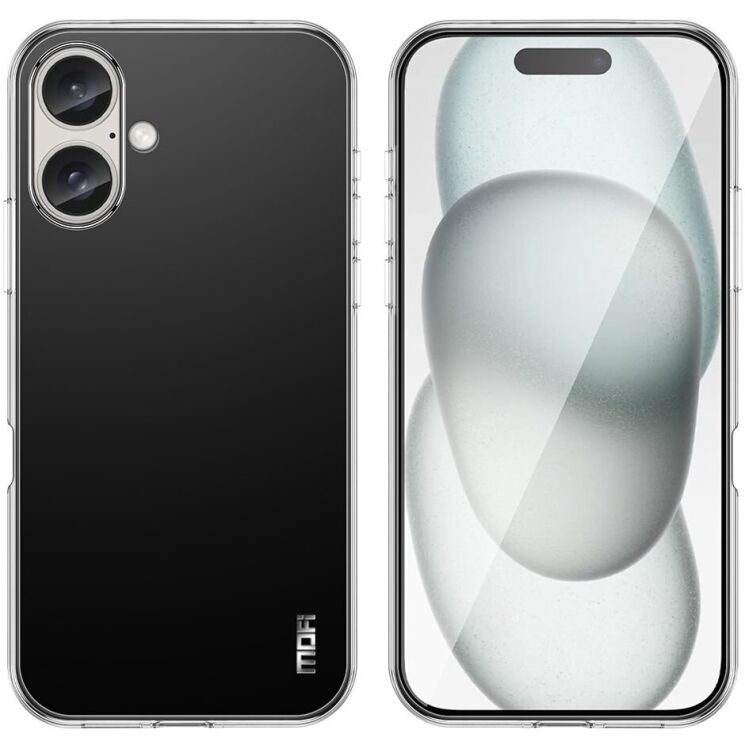 Силиконовый (TPU) чехол MOFI Thin Guard для Apple iPhone 16 Plus - Transparent: фото 2 из 11