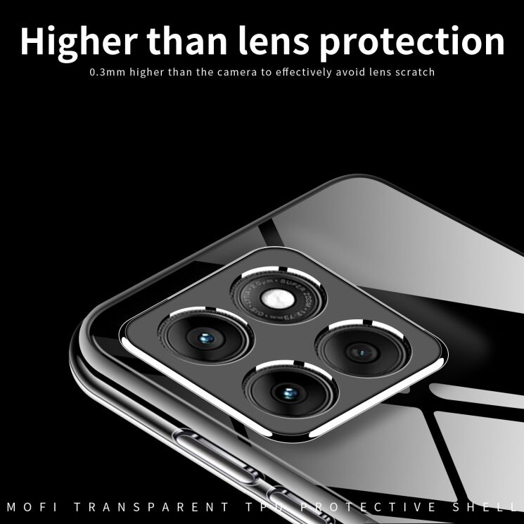 Силиконовый (TPU) чехол MOFI Thin Guard для Motorola Edge 60 Pro - Transparent: фото 4 из 10