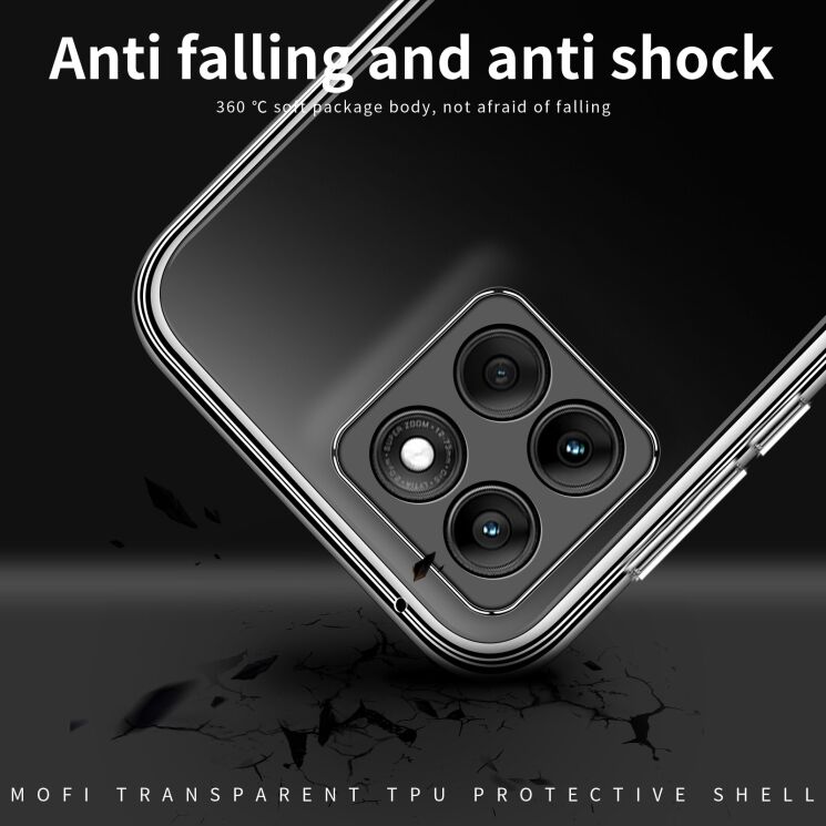 Силиконовый (TPU) чехол MOFI Thin Guard для Motorola Edge 60 Pro - Transparent: фото 8 из 10