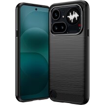 Силиконовый (TPU) чехол UniCase Carbon для Nothing Phone (4a) Pro - Black: фото 1 из 9