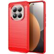 Силиконовый (TPU) чехол UniCase Carbon для Xiaomi Redmi Note 15 Pro - Red (405204R)