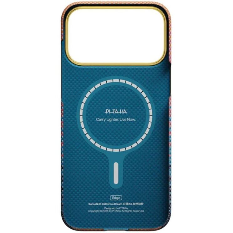 Ультратонкий чехол Pitaka Edge Case California Dream для iPhone 17 Pro Max (SCD1705PM) - Baby Blue / Rose: фото 3 из 9