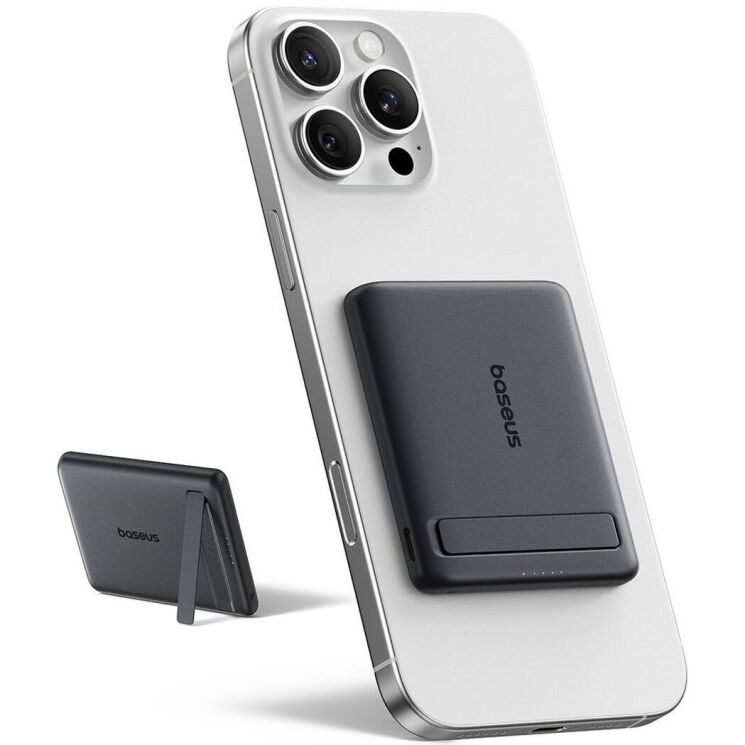 Внешний аккумулятор Baseus PicoGo AM31 Qi2 MagSafe 20W (5000mAh) P10081907123-00 - Black (995794B) Внешний аккумулятор Baseus PicoGo AM31 Qi2 MagSafe 20W (5000mAh) P10081907123-00 - Black: фото 3 из 24