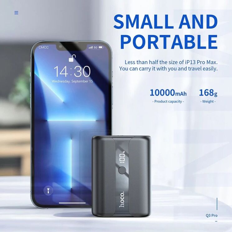 Зовнішній акумулятор Hoco Q3 Pro 22.5W+PD20W (10000mAh) - Black: фото 12 з 15