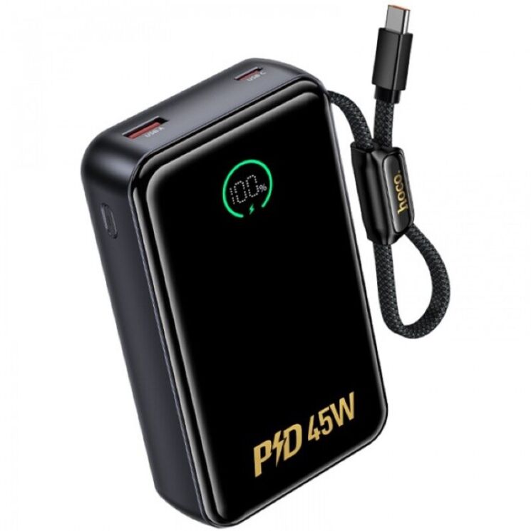 Внешний аккумулятор Hoco Q54 Shine PD45W (20000mAh) + кабель Type-C - Metal gray: фото 2 из 8