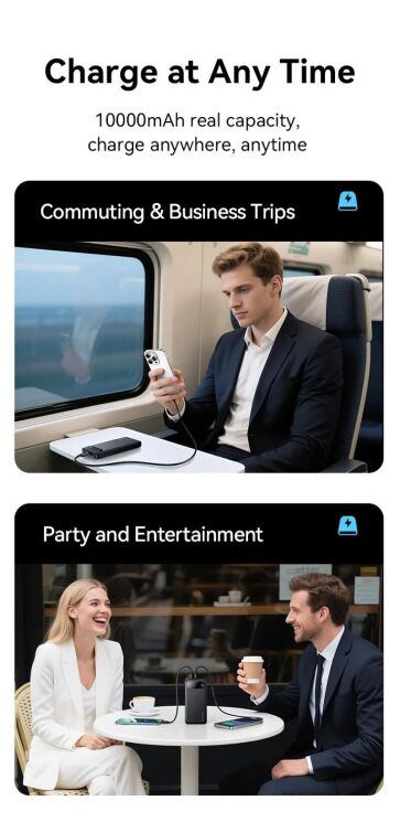 Внешний аккумулятор Usams CD249 PD20W (10000mAh) - White: фото 5 из 15