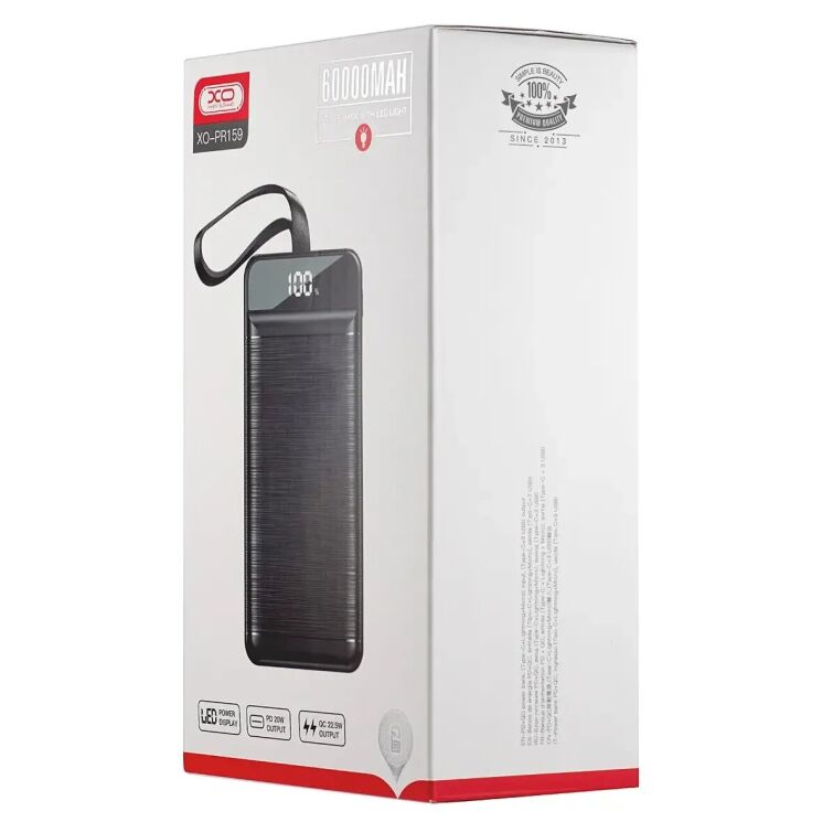 Внешний аккумулятор XO PR159 22.5W (60000mAh) - Black: фото 5 из 10