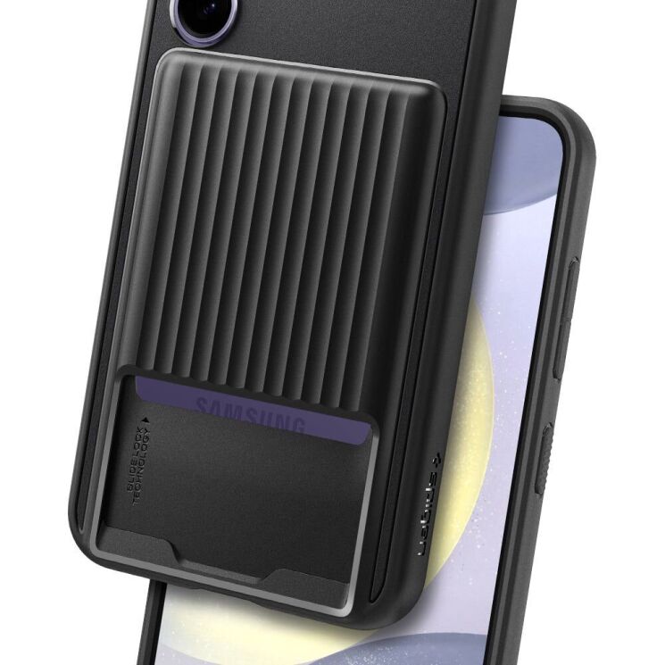 Защитный чехол Spigen (SGP) Liquid Slot для Samsung Galaxy S24 Plus (S926) - Matte Black: фото 9 из 15