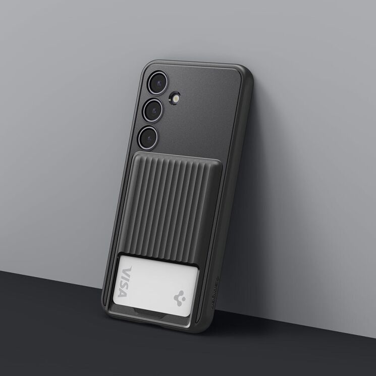 Защитный чехол Spigen (SGP) Liquid Slot для Samsung Galaxy S24 Plus (S926) - Matte Black: фото 14 из 15