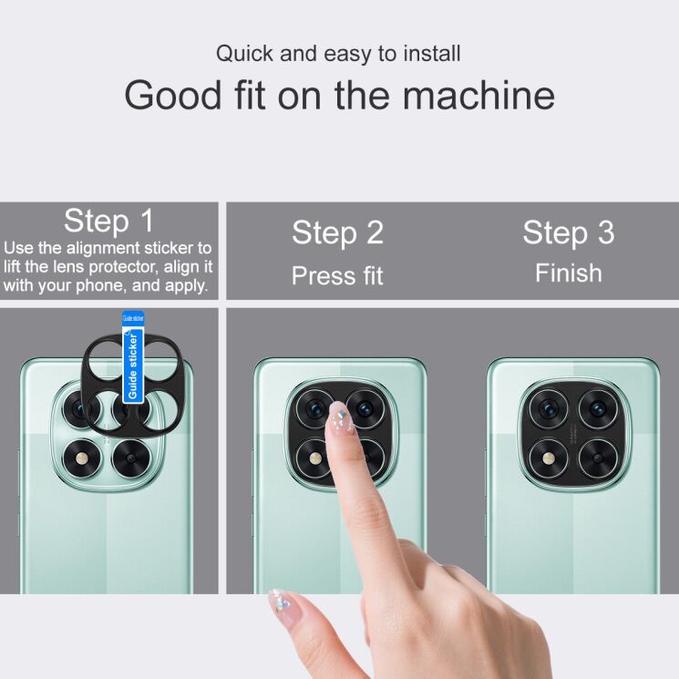 Захисна рамка IMAK Camera Styling для Xiaomi Redmi Note 14 Pro 5G / Poco X7 - Black: фото 6 з 7