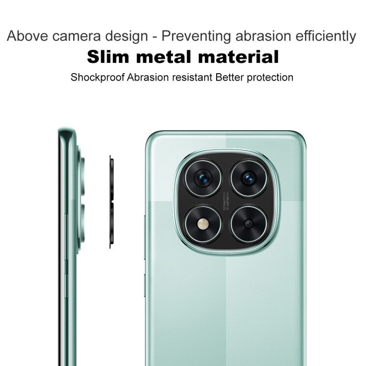 Захисна рамка IMAK Camera Styling для Xiaomi Redmi Note 14 Pro 5G / Poco X7 - Black: фото 4 з 7
