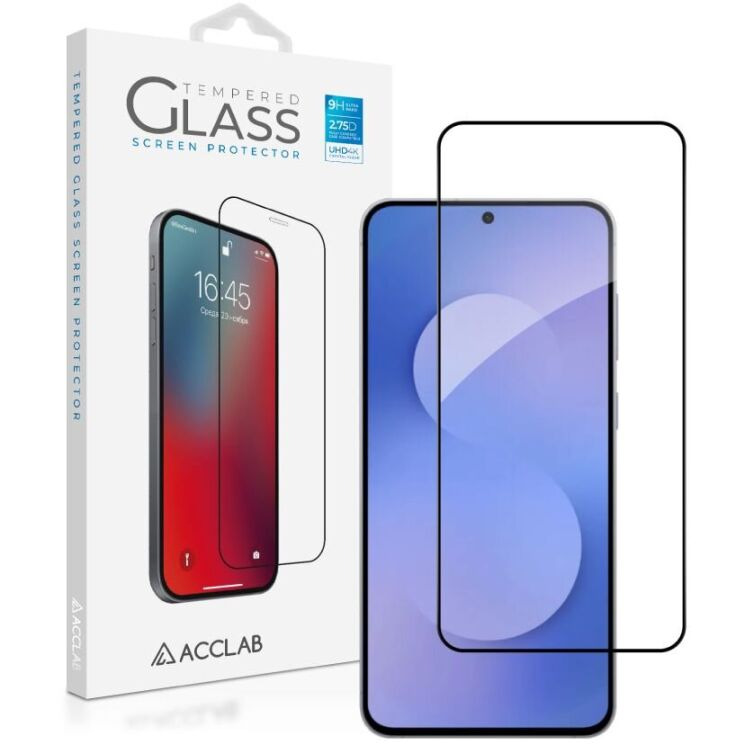 Захисне скло Acclab Full Glue для Samsung Galaxy S25 FE (S731) - Black: фото 1 з 7
