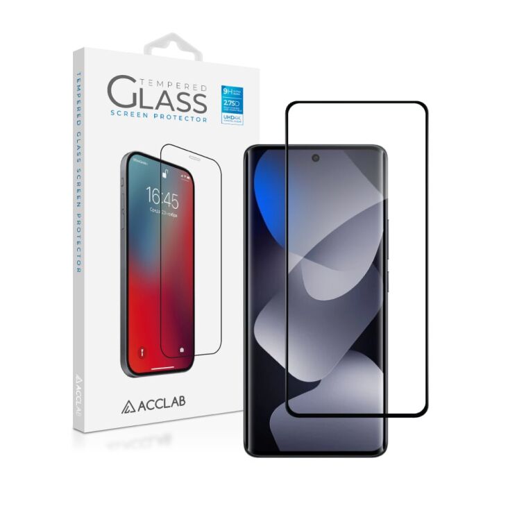 Захисне скло ACCLAB Full Glue для Xiaomi Redmi Note 15 5G / Poco M8 5G - Black: фото 2 з 7