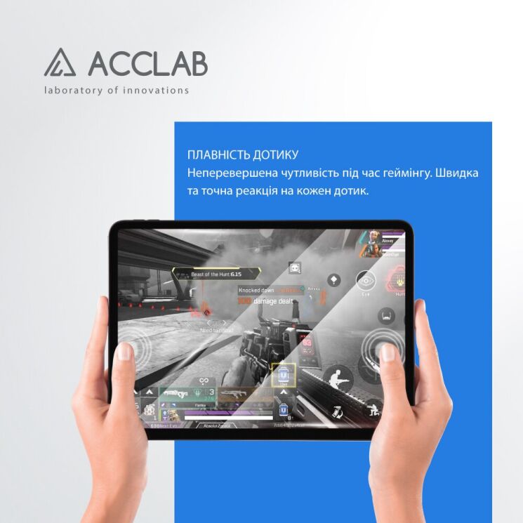Захисне скло ACCLAB Tempered Glass для Samsung Galaxy Tab S9 FE Plus (X610.616): фото 6 з 7