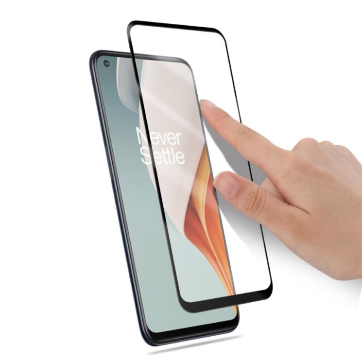 Захисне скло AMORUS Full Glue Tempered Glass для OnePlus Nord N10 - Black: фото 4 з 8