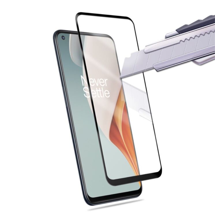 Захисне скло AMORUS Full Glue Tempered Glass для OnePlus Nord N10 - Black: фото 5 з 8