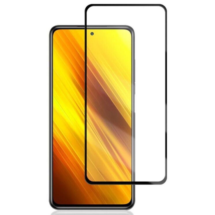 Защитное стекло AMORUS Full Glue Tempered Glass для Xiaomi Poco X3 / Poco X3 Pro - Black: фото 1 из 7
