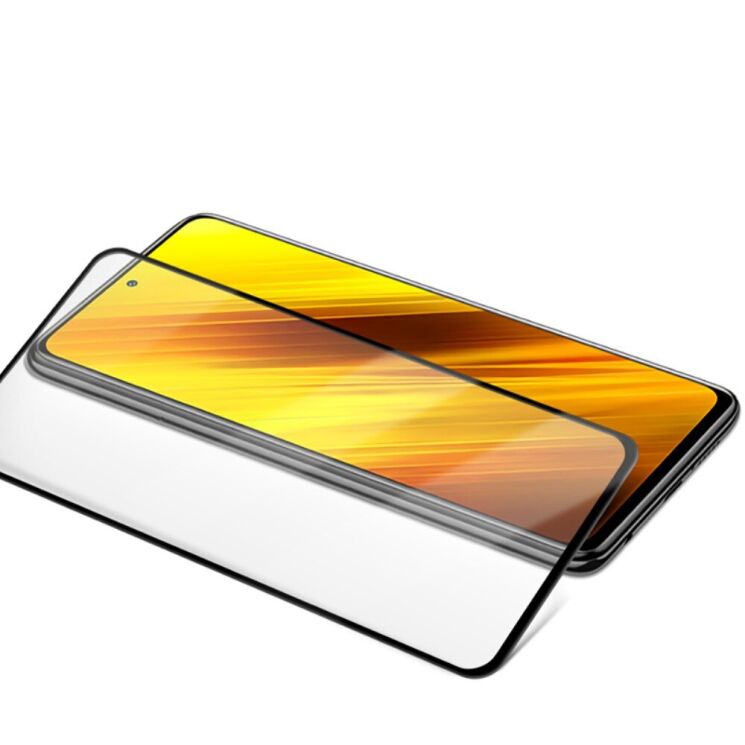 Защитное стекло AMORUS Full Glue Tempered Glass для Xiaomi Poco X3 / Poco X3 Pro - Black: фото 2 из 7