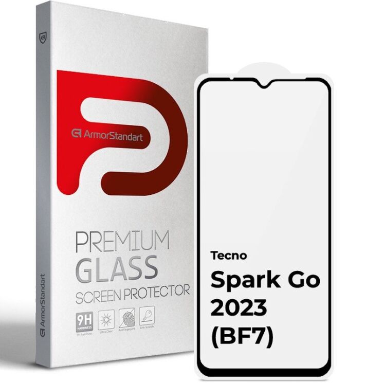 Защитное стекло ArmorStandart Full Glue для TECNO Spark Go 2023 (BF7) - Black: фото 1 из 7
