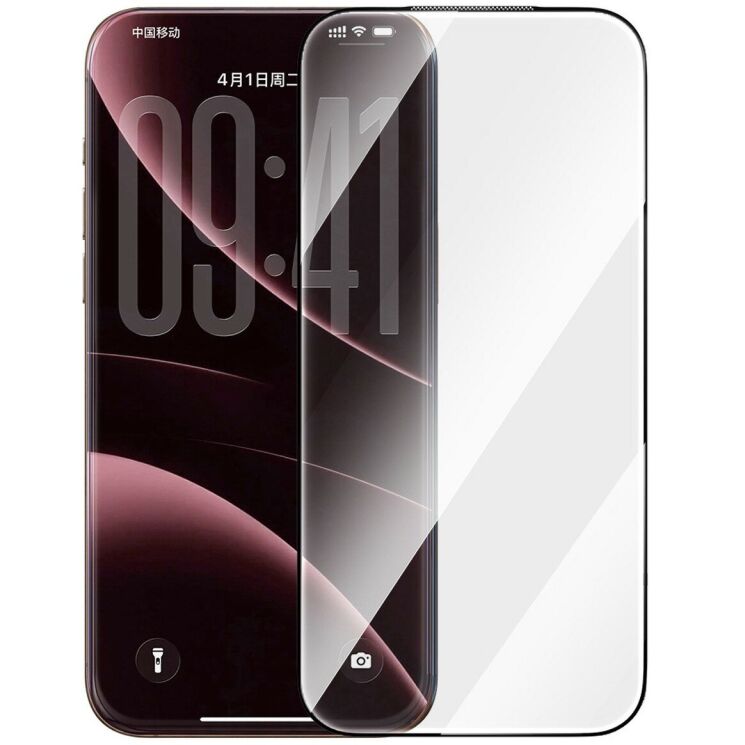 Захисне скло BASEUS Crystalline Series для iPhone 18 Pro / 17 Pro - Black: фото 1 з 5