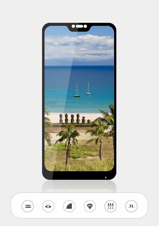 Захисне скло Deexe 5D Full Glue для Xiaomi Redmi 6 Pro / Mi A2 Lite - Black: фото 5 з 6